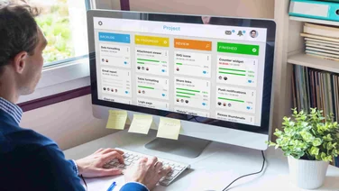 Project Management Board on Computer