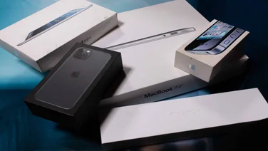 Table full of Apple Products