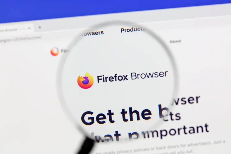 Close up of a Firefox browser