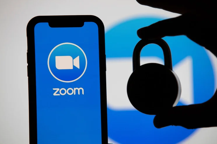 Zoom logo next to padlock