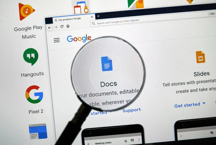 Google Docs under magnifying lens