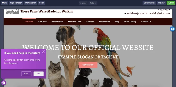 Web.com website builder