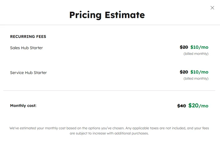 HubSpot Bundle Discount
