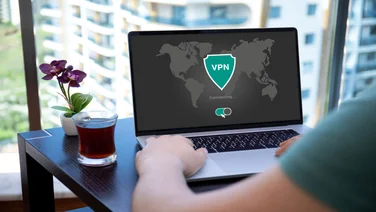 VPN on laptop screen