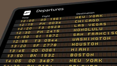 Airport Departures Screen