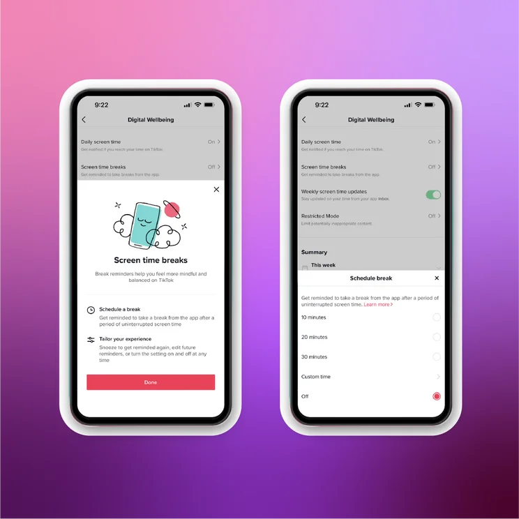 TikTok's new screen time break feature