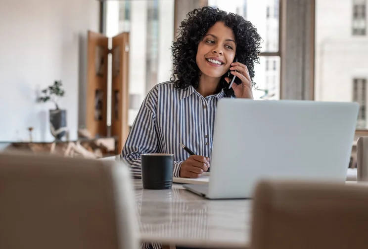 woman working from home
