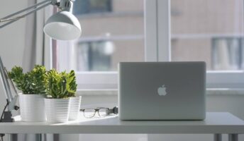 laptop on desk