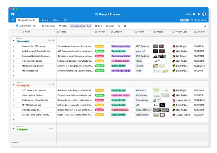 Airtable Grid View