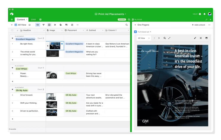Airtable page designer