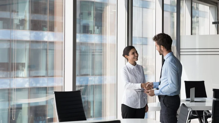 Corporate handshake