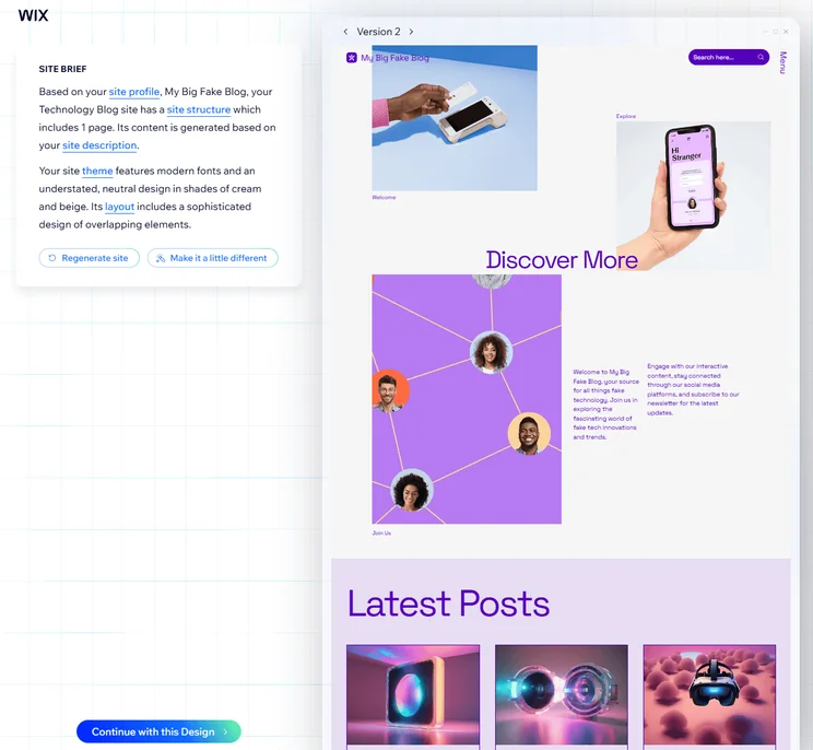 Wix Site Generator