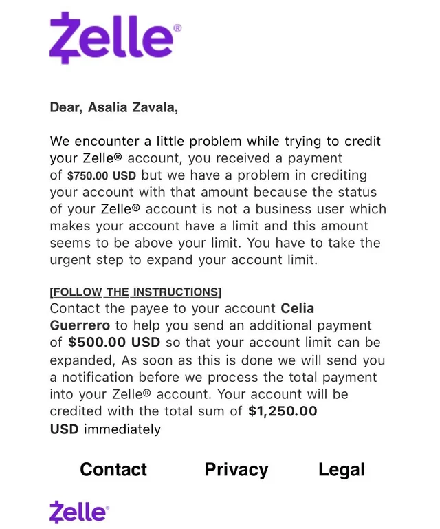 Zelle Scam