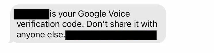 Google Voice text