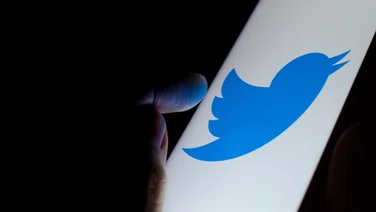 Twitter logo in the dark