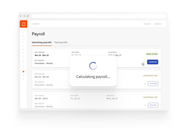 Toast POS's lets you manage upcoming payrolls