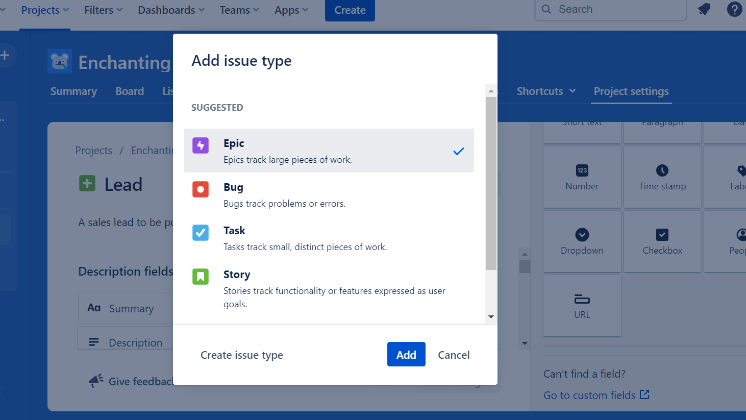 Jira Issue Type