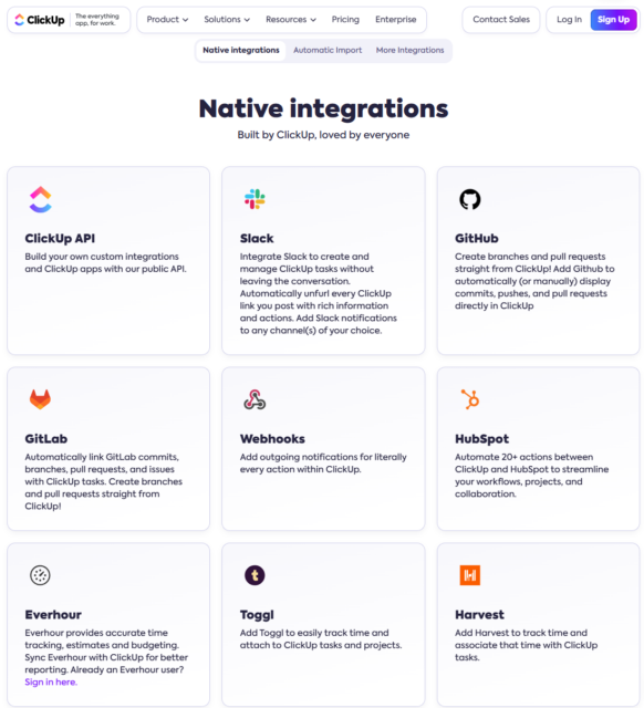 ClickUp Integrations