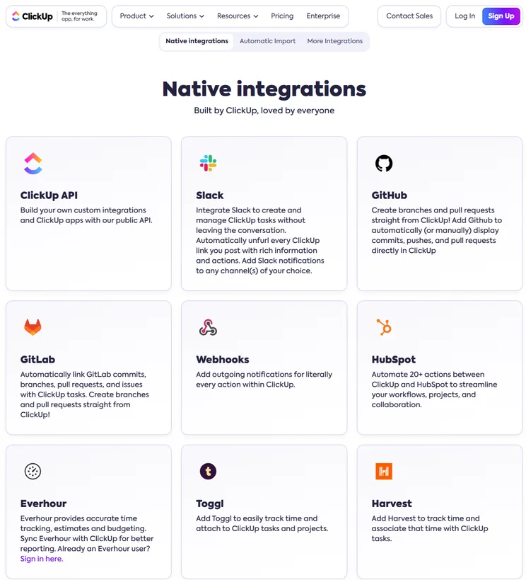 ClickUp Integrations