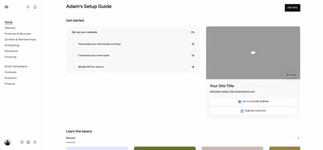 Squarespace setup guide