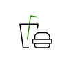 Clover POS quick service icon - burger and drink symbols