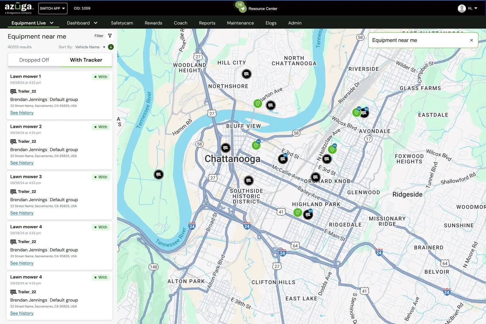 Azuga platform includes equipment tracking