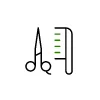 Clover POS personal services icon - scissors and comb symbols