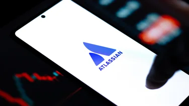 Atlassian logo on smartphone