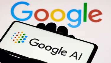 Google AI logo on smartphone