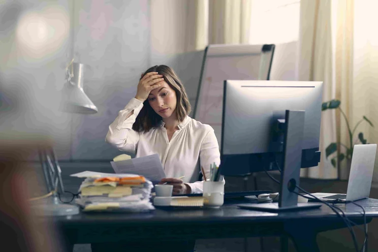 Stressed employee