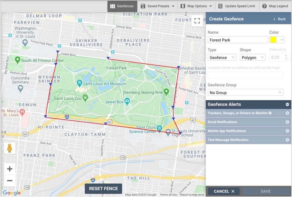 Linxup geofencing