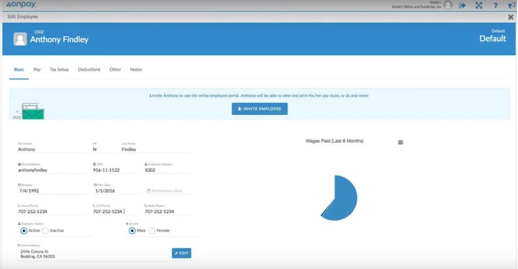 Employee profiles on OnPay