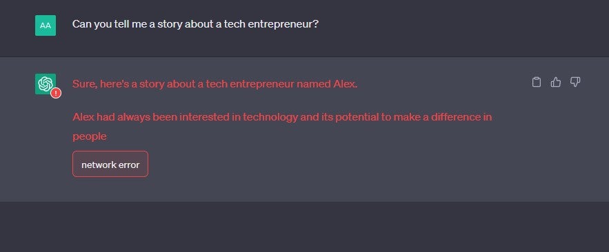 chatgpt network error