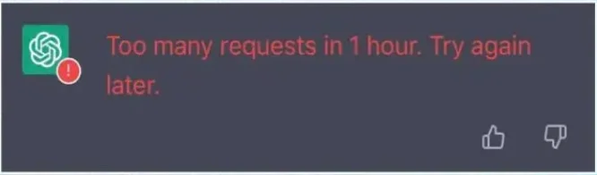 chatgpt error: too many requests