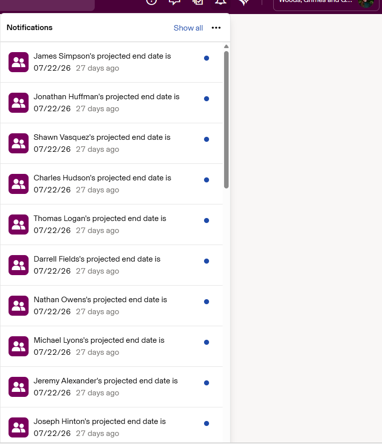 Screenshot of Rippling notifications. Source: Tech.co