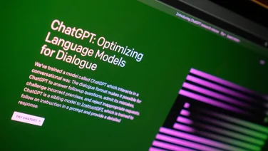 Website showing chatgpt