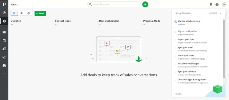 Pipedrive Deals Page