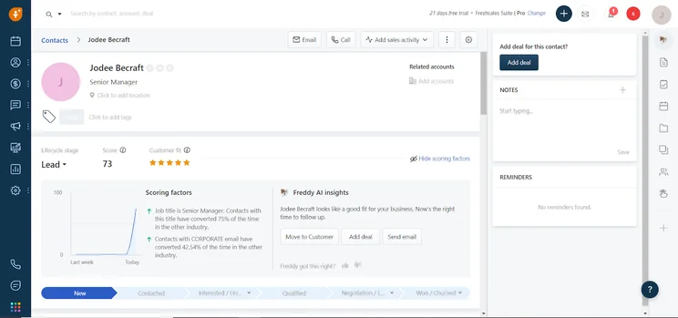 Freshsales Profile