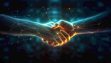 Two people shaking hands