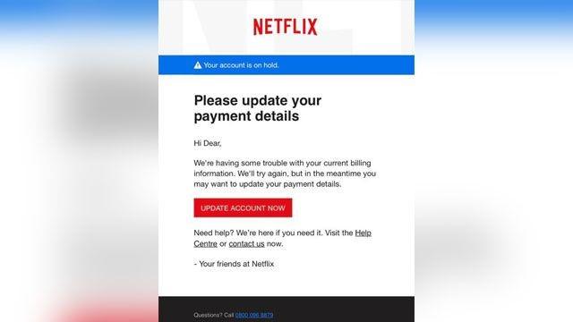 scam netflix emails