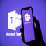 Microsoft Teams logo on screen
