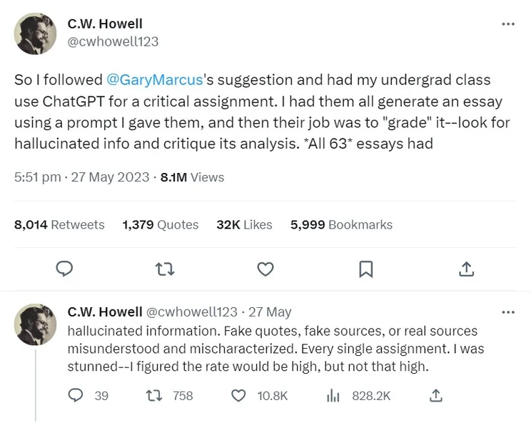 Professor talking about chatgpt mistakes