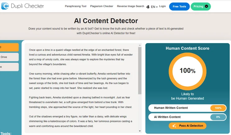 duplichecker AI tool