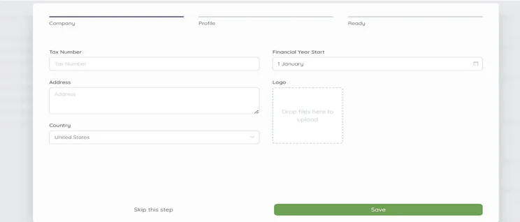 Screenshot of Akaunting. Source: Tech.co testing