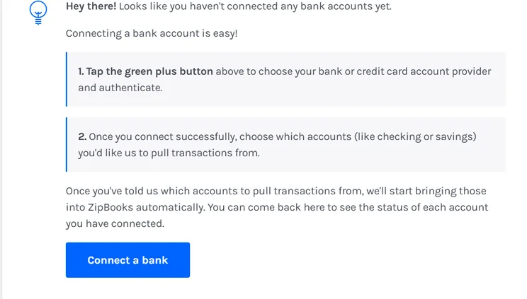 ZipBooks screenshot. Source: Tech.co testing