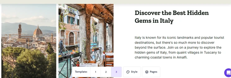 Hostinger AI website builder's copy generator