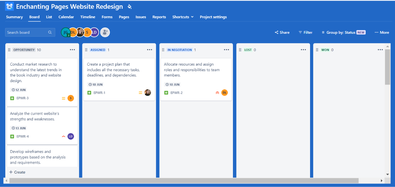 Jira's Kanban board