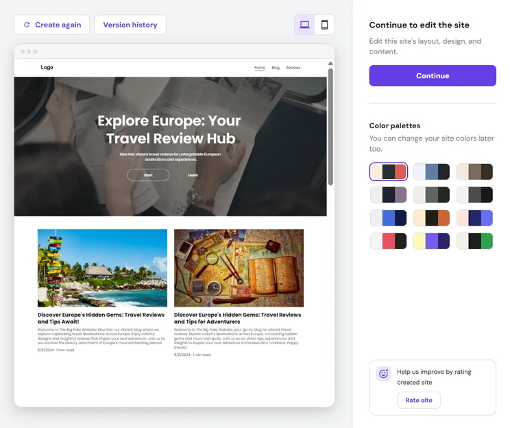 Hostinger AI Website Editor