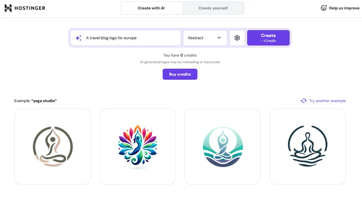 Hostinger AI Logo Generator