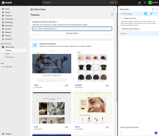 Shopify AI Theme Generator